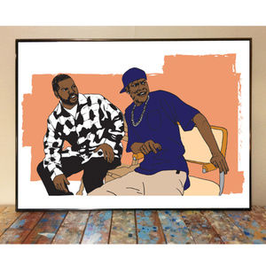 11x17 CRAIG & SMOKEY FRIDAY DRAWING ART PRINT DAMN
